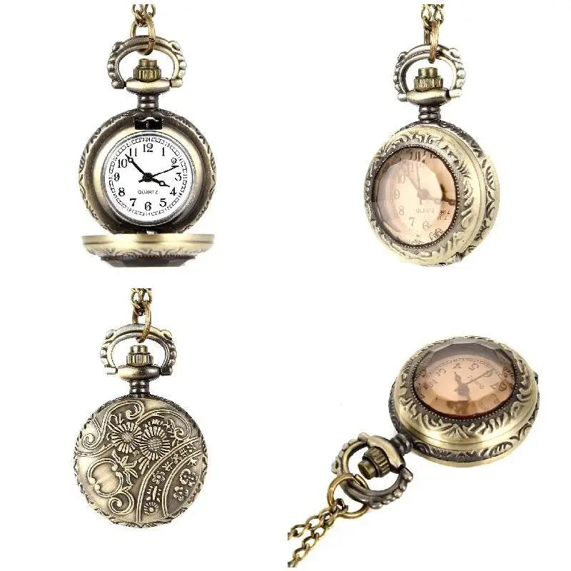 luxfacigoo Bronze Colour Mini pocket Quartz Watch