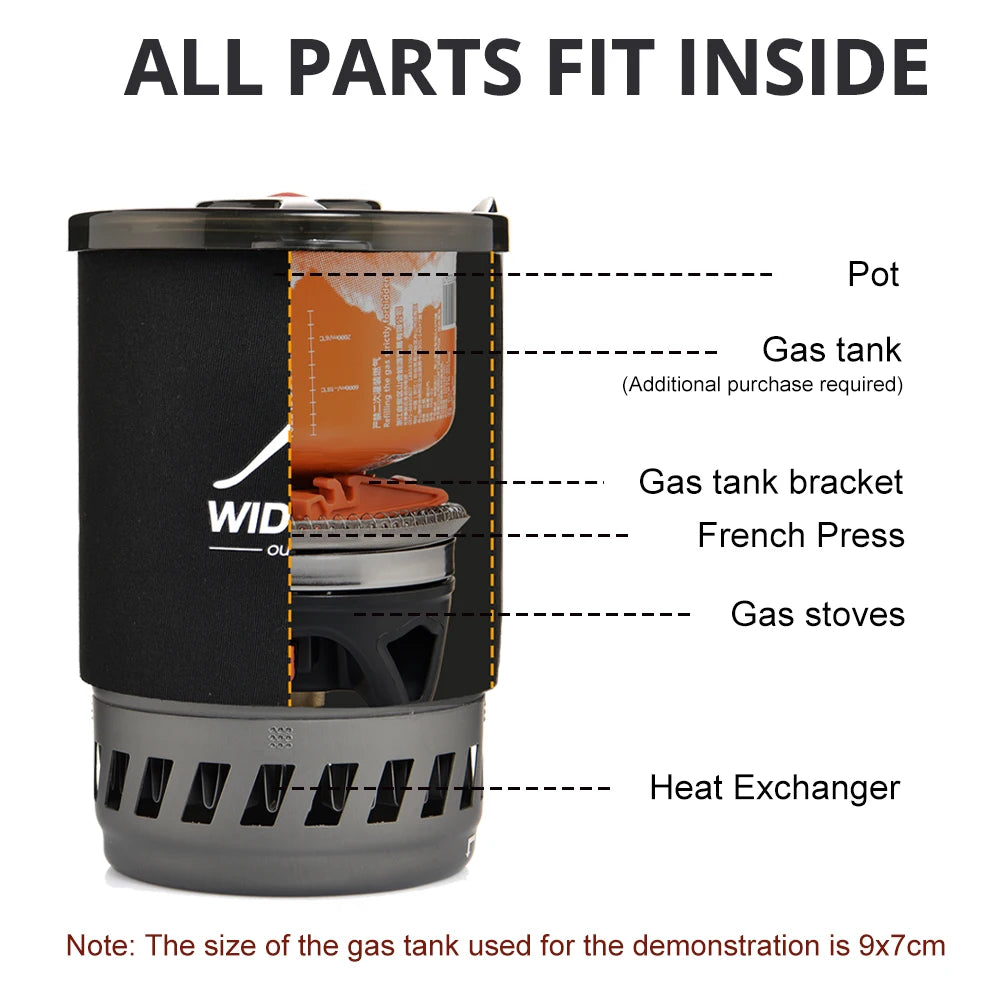 Widesea Propane Camping Cooking System with Heat Exchanger