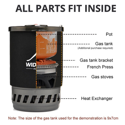 Widesea Propane Camping Cooking System with Heat Exchanger