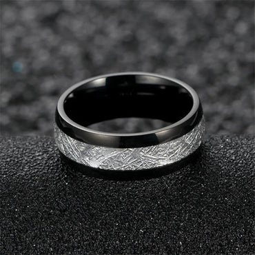 Silk Grain Stainless Steel Ring For Men Women Jewelry