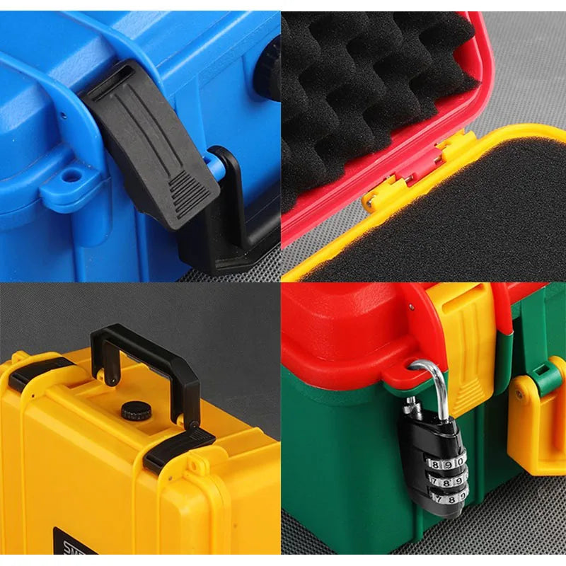 280x240x130mm Safety Instrument Tool Box ABS Plastic Storage Toolbox Equipment Tool Case Outdoor Suitcase With Foam Inside