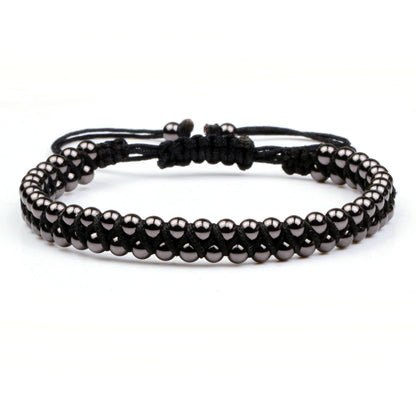 Classic 4MM Ball Beaded Men Bracelet