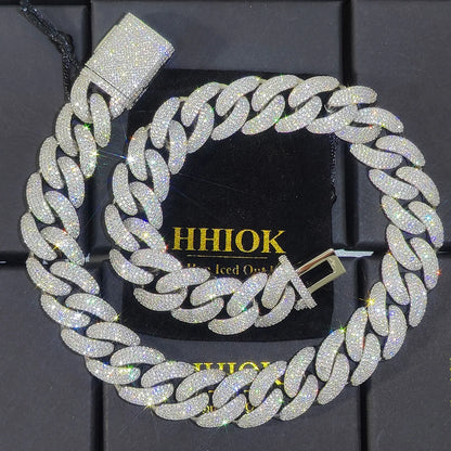 Cuban 8-20 Inch 4 Rows Iced Out Link Necklace for Men