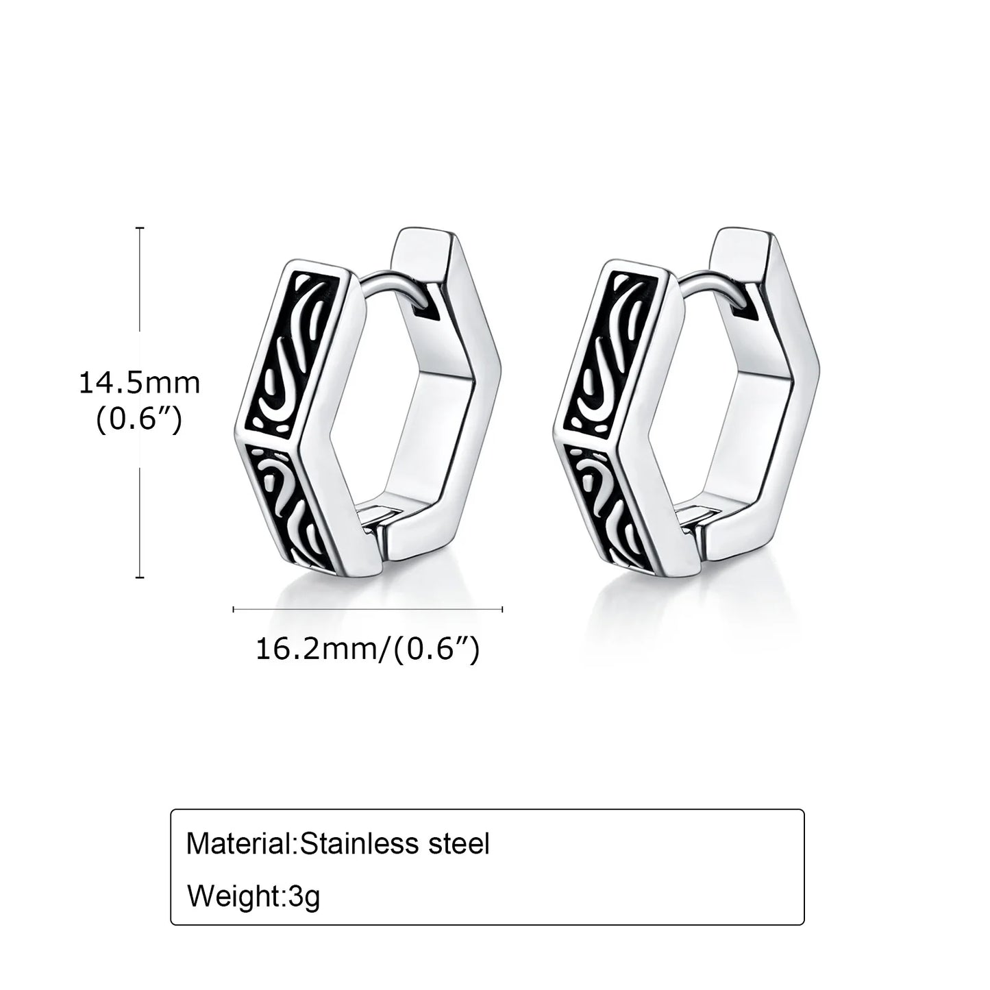 Mprainbow Variety Of Hoop Stainless Steel Earrings