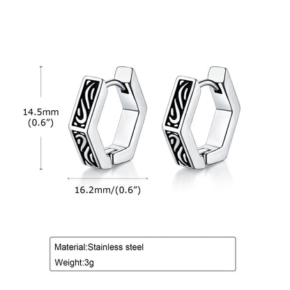 Mprainbow Variety Of Hoop Stainless Steel Earrings