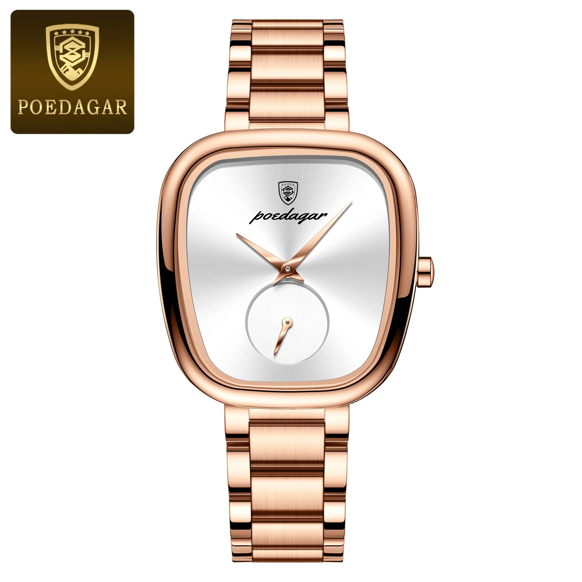 POEDAGAR Woman Luxury style Stainless Steel Quartz Watch - Waterproof, Luminous, Date And Box