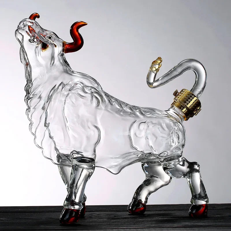 Luxury Glass Bull Shaped Decanter- 1000 ml / 33.81 oz capacity