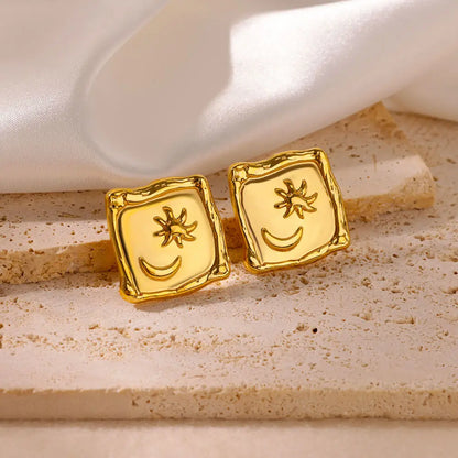 Multiple Styles Golden Colour Stainless Steel Earrings