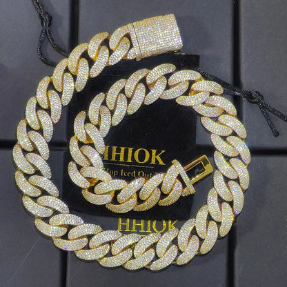 Cuban 8-20 Inch 4 Rows Iced Out Link Necklace for Men