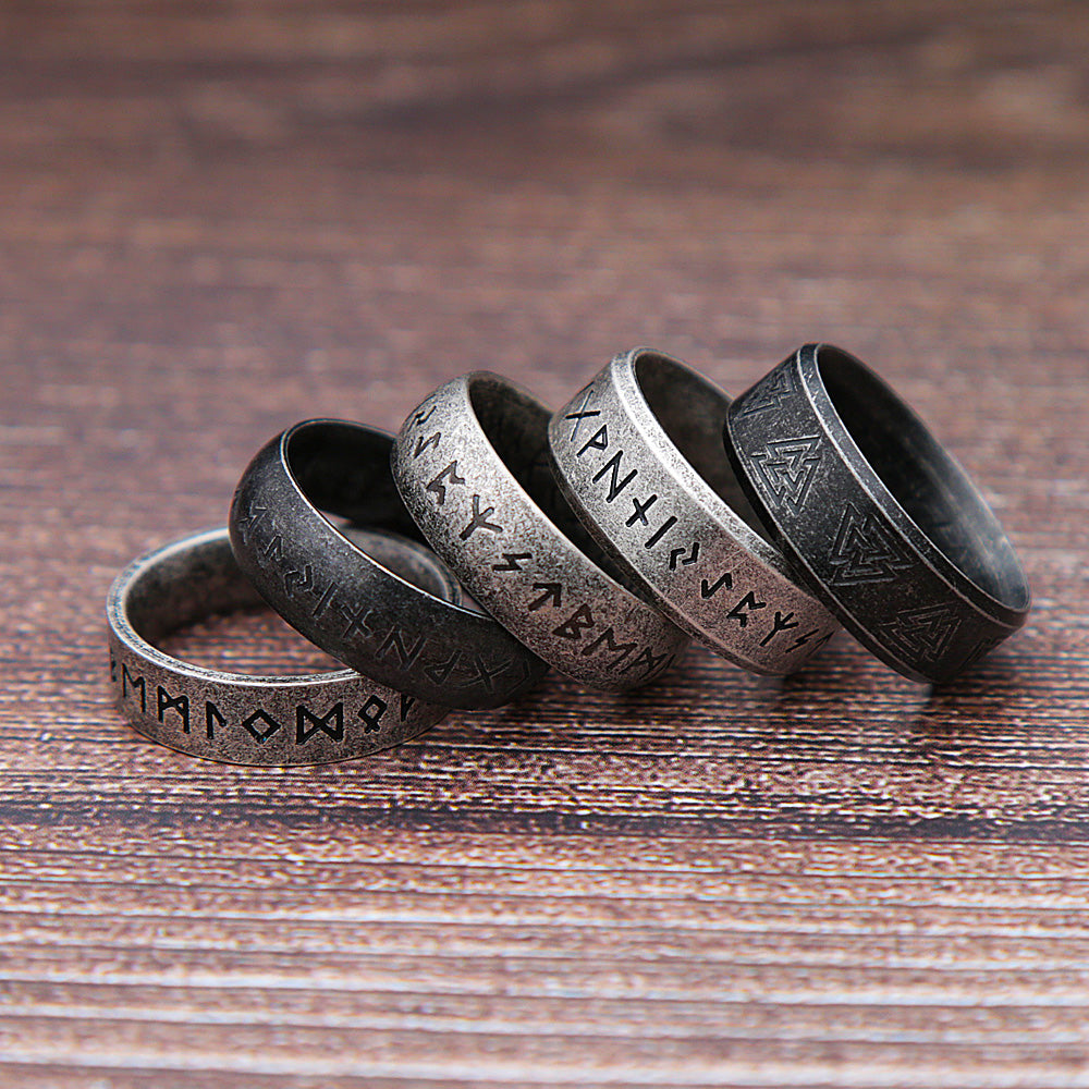 NORTHMAN Viking Rune Ring From 316L Stainless Steel