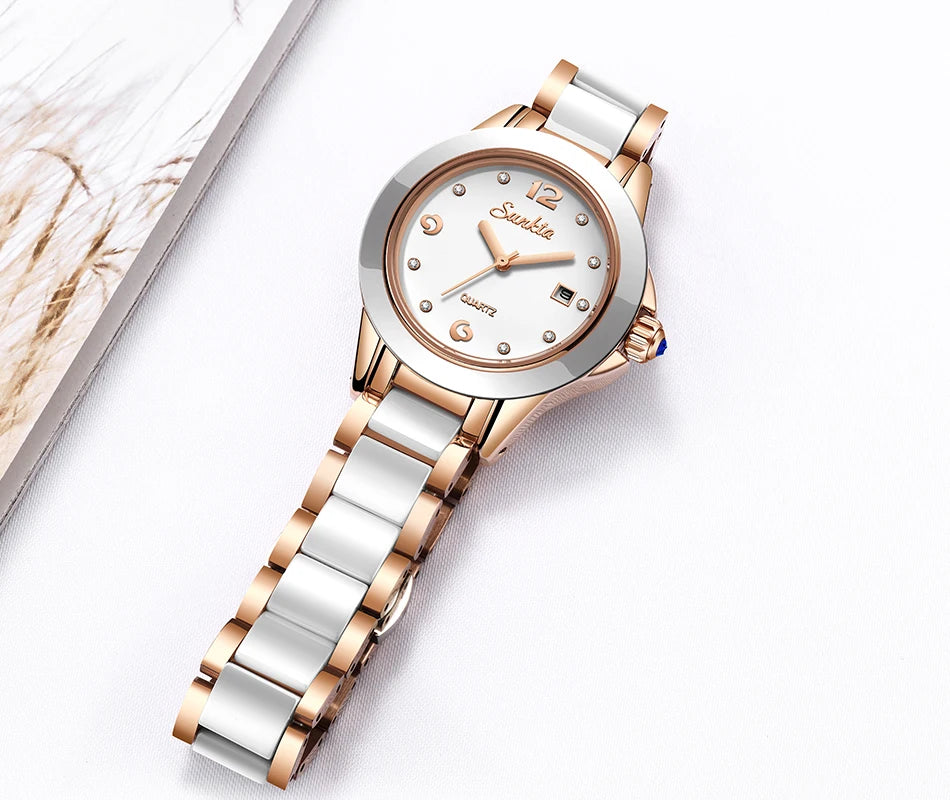 Fashion Women Watch Rose Gold Ladies Bracelet Watches Girl Reloj Mujer 2023 New Creative Watch Waterproof Date Clock Woman