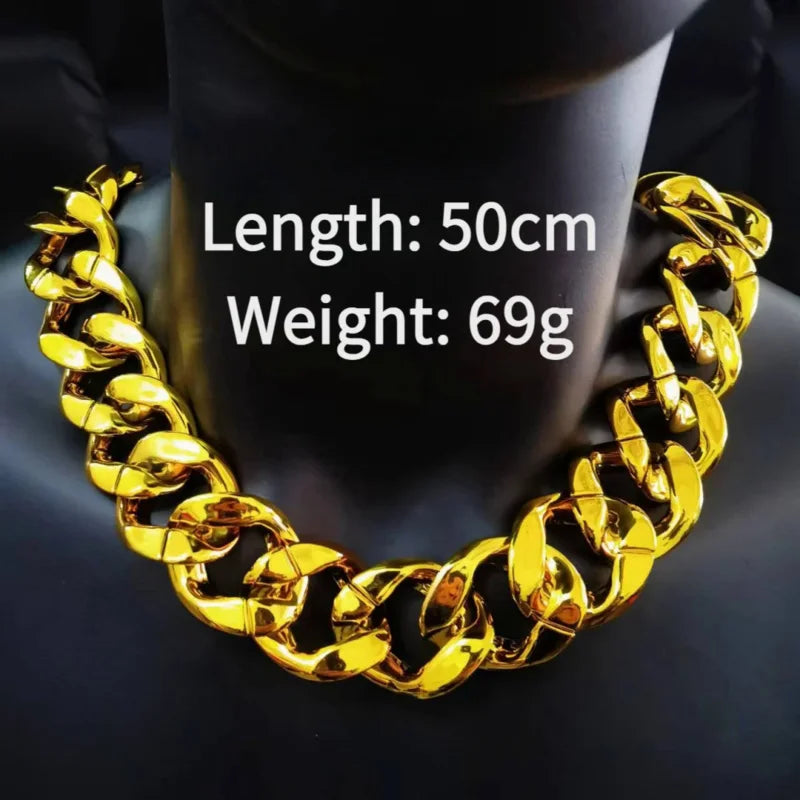 BIG exquisite fashionable gold color resin CCB necklace