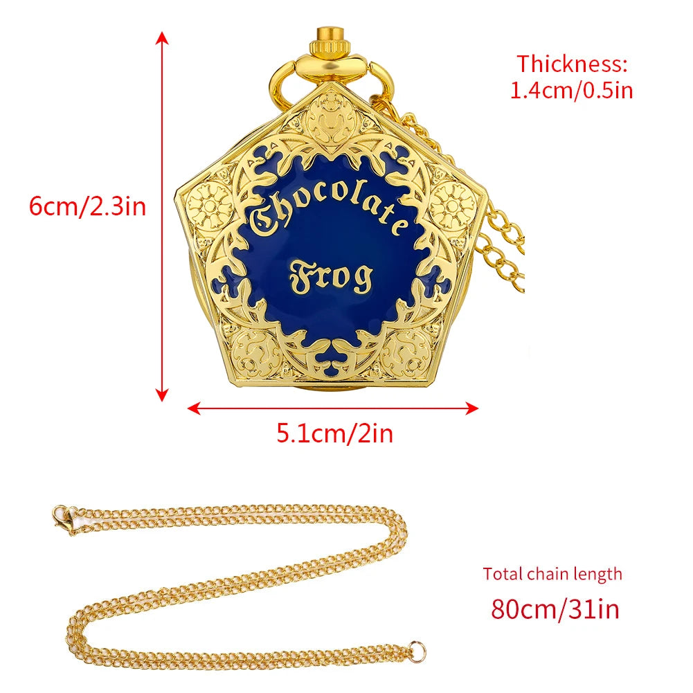 YISUYA HP Trolleys Magic Chocolate Quartz Pocket Watch