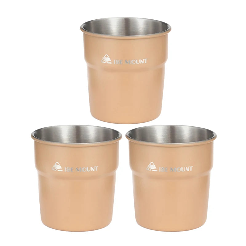 ISE MOUNT Outdoor 300ml Stainless Steel Cups