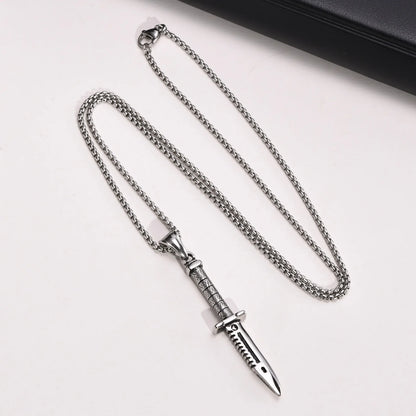 Vnox Cool Steel Stiletto Pendant Necklaces