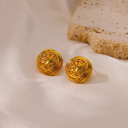 Multiple Styles Golden Colour Stainless Steel Earrings