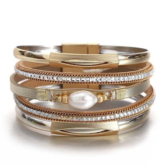 ALLYES Fashion Irregular Bracelets With Pearl