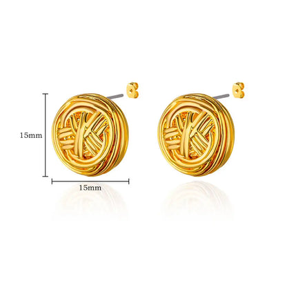 Multiple Styles Golden Colour Stainless Steel Earrings