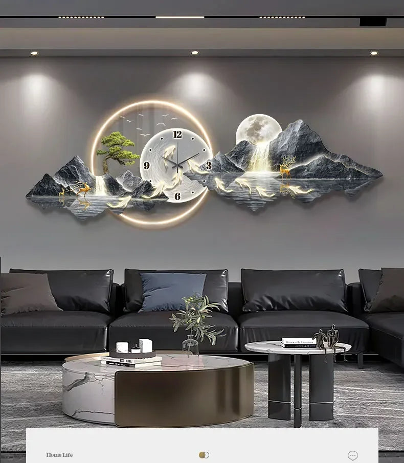 Luxury Design Room Decoration - Wall Clock with Led