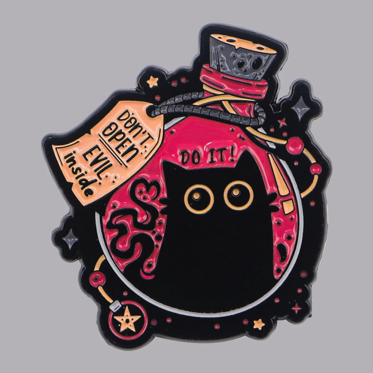 Cute Black Cat Enamel Pin Animal Brooch Pines Lapel Pins Badge on Backpack Clothing Accessories Witch Jewelry Halloween Gifts