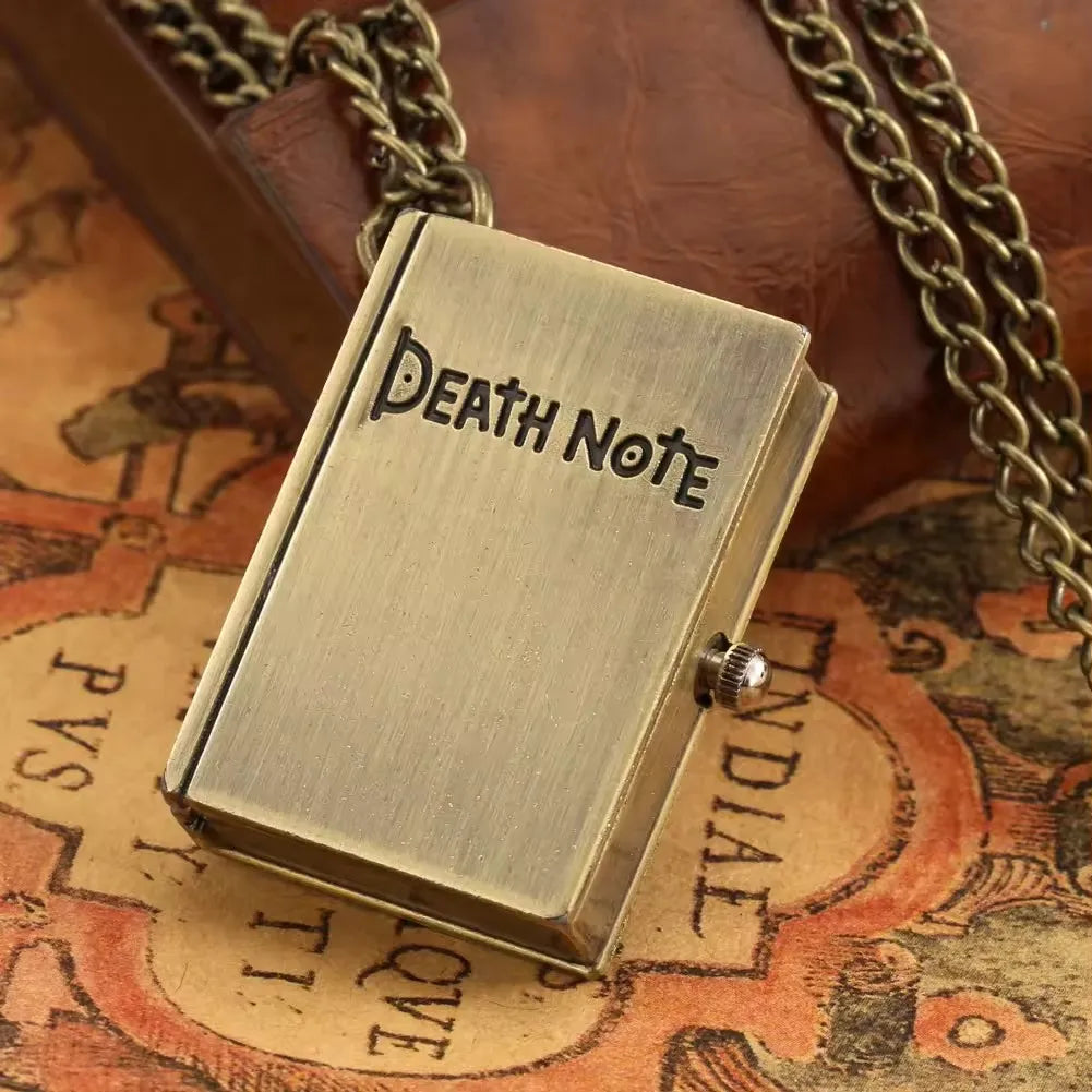 Antique Death Note Chain Pocket Quartz Watch Pendant