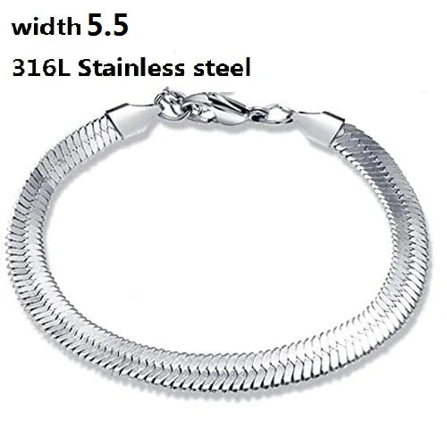 Figaro Stainless Steel Cuban Chain Bracelets