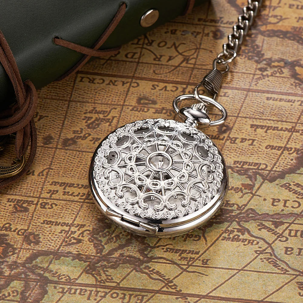 Ohsen Luxury Mechanical Hand Winding Skeleton Pocket Watch