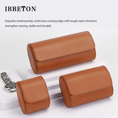 IBBETON Different Size Leather Portable Travel & Display Case