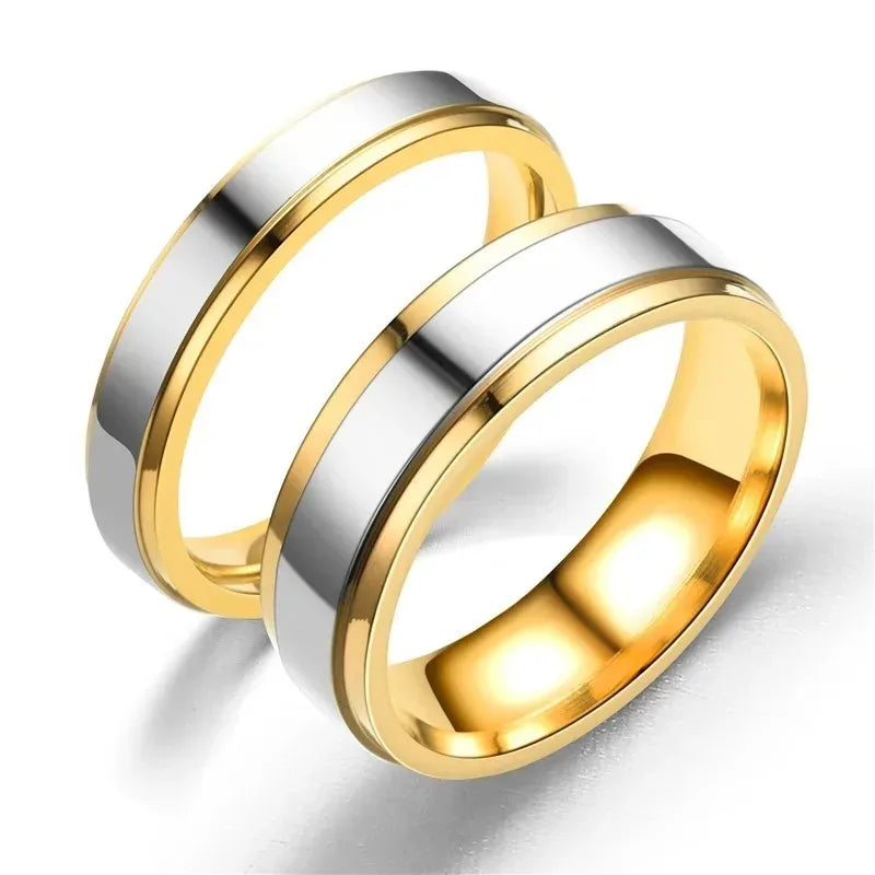 Fashion Simple Design Titanium Steel Couple Rings For Men Women High Quality Stainless steel Wedding Rings Anniversary Jewelry