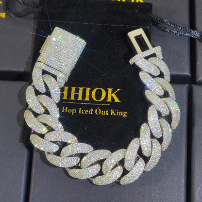 Cuban 8-20 Inch 4 Rows Iced Out Link Necklace for Men