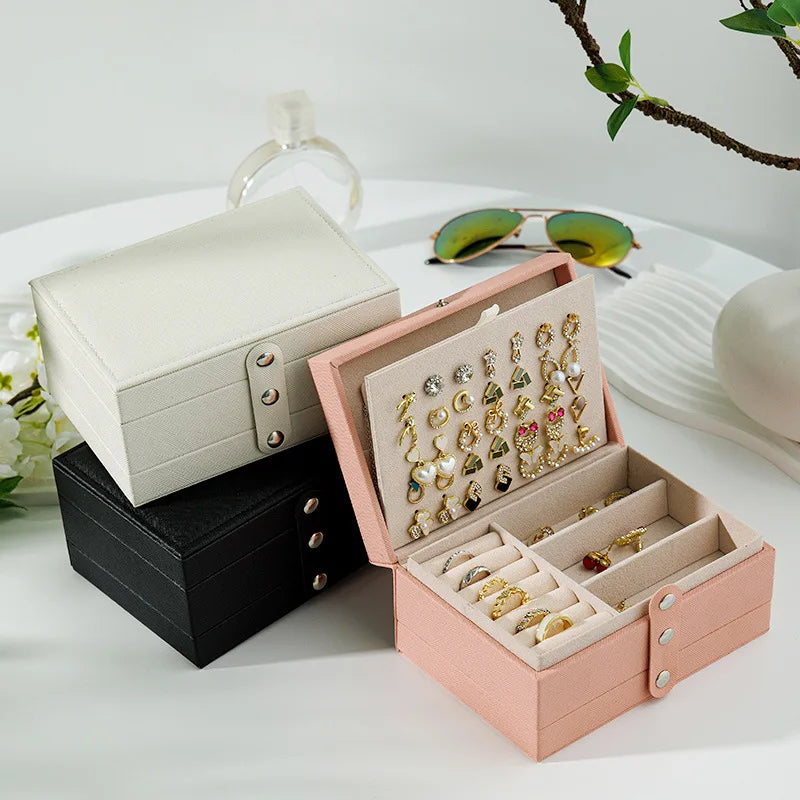 Fashion PU Leather Jewellery Storage Boxes In Different Colours & Sizes