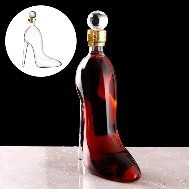 350ml and 700ml High-heeled Shoe Decanter - Empty Bottle, Glass Thickened Decanter