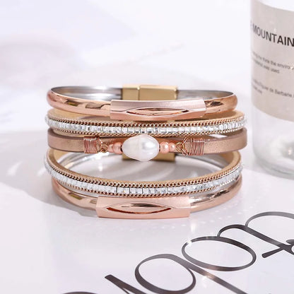 ALLYES Fashion Irregular Bracelets With Pearl