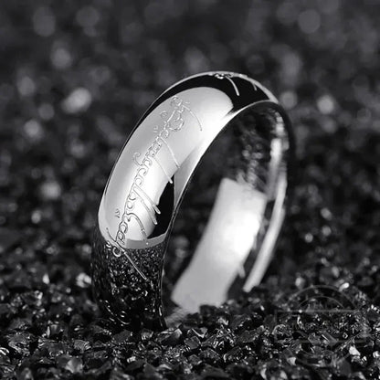 LOTR Stainless Steel Laser Engraved Rings