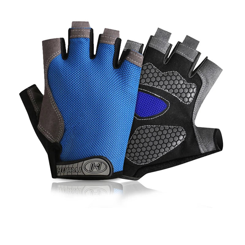 Men & Woman Cycling Bicycle Gloves Half Finger - Breathable, Anti-slip, Training Gloves