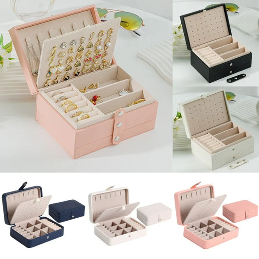 Fashion PU Leather Jewellery Storage Boxes In Different Colours & Sizes