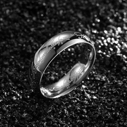 LOTR Stainless Steel Laser Engraved Rings