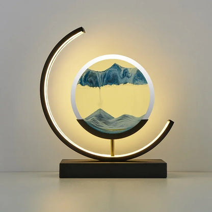 LED quicksand hourglass - Unique Art With Night Light