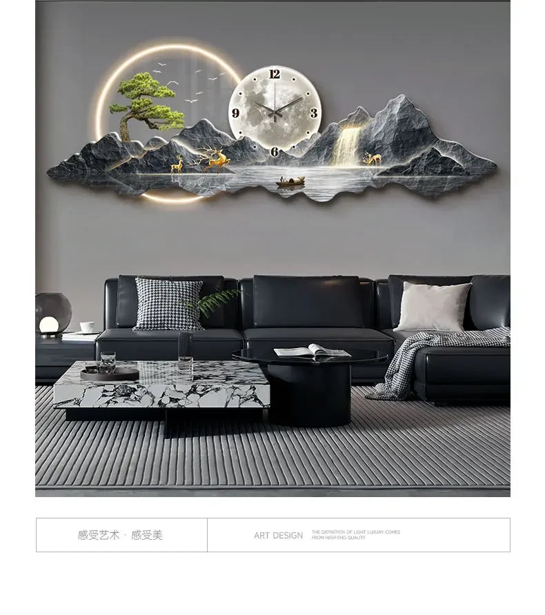 Luxury Design Room Decoration - Wall Clock with Led