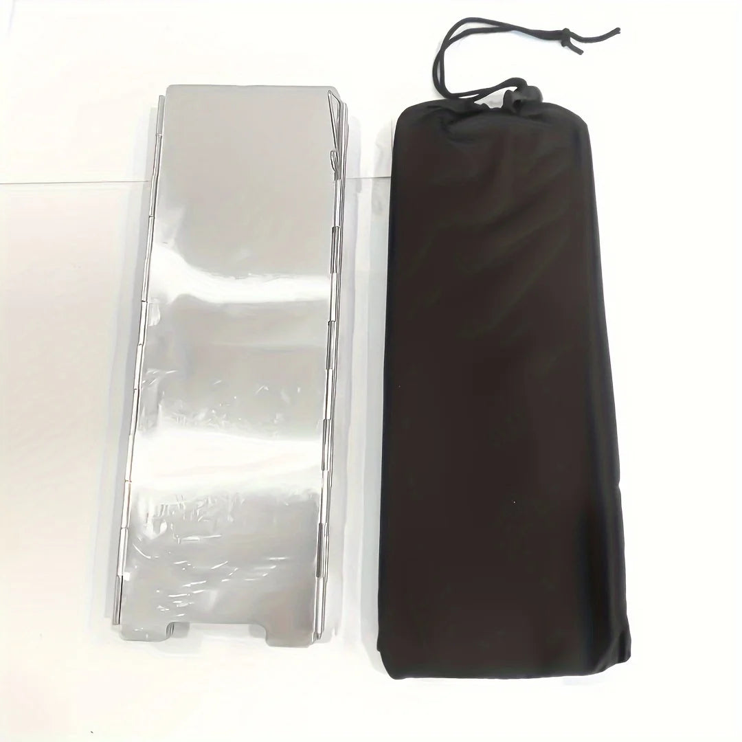 Windshield With 10 Aluminium Foldable plates For Outdoor Camping