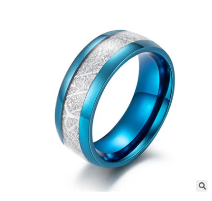 Silk Grain Stainless Steel Ring For Men Women Jewelry