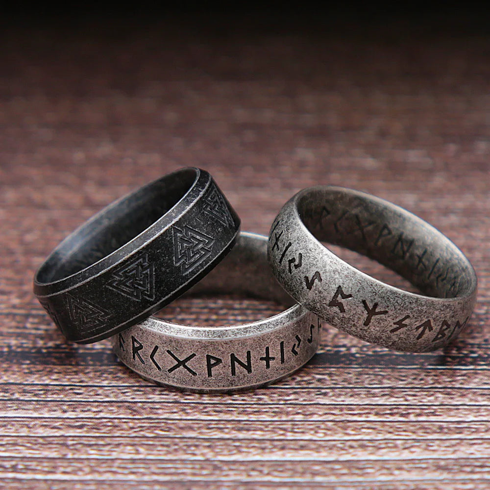 NORTHMAN Viking Rune Ring From 316L Stainless Steel