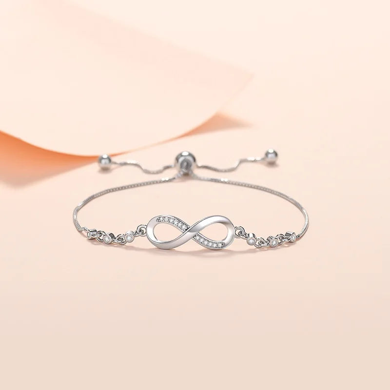 Silver pretty Crystal Bracelets for Women - 925 Sterling