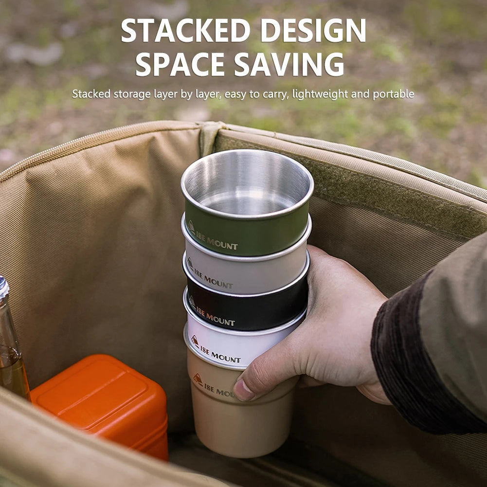 ISE MOUNT Outdoor 300ml Stainless Steel Cups