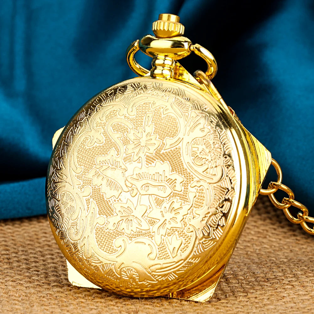 YISUYA HP Trolleys Magic Chocolate Quartz Pocket Watch