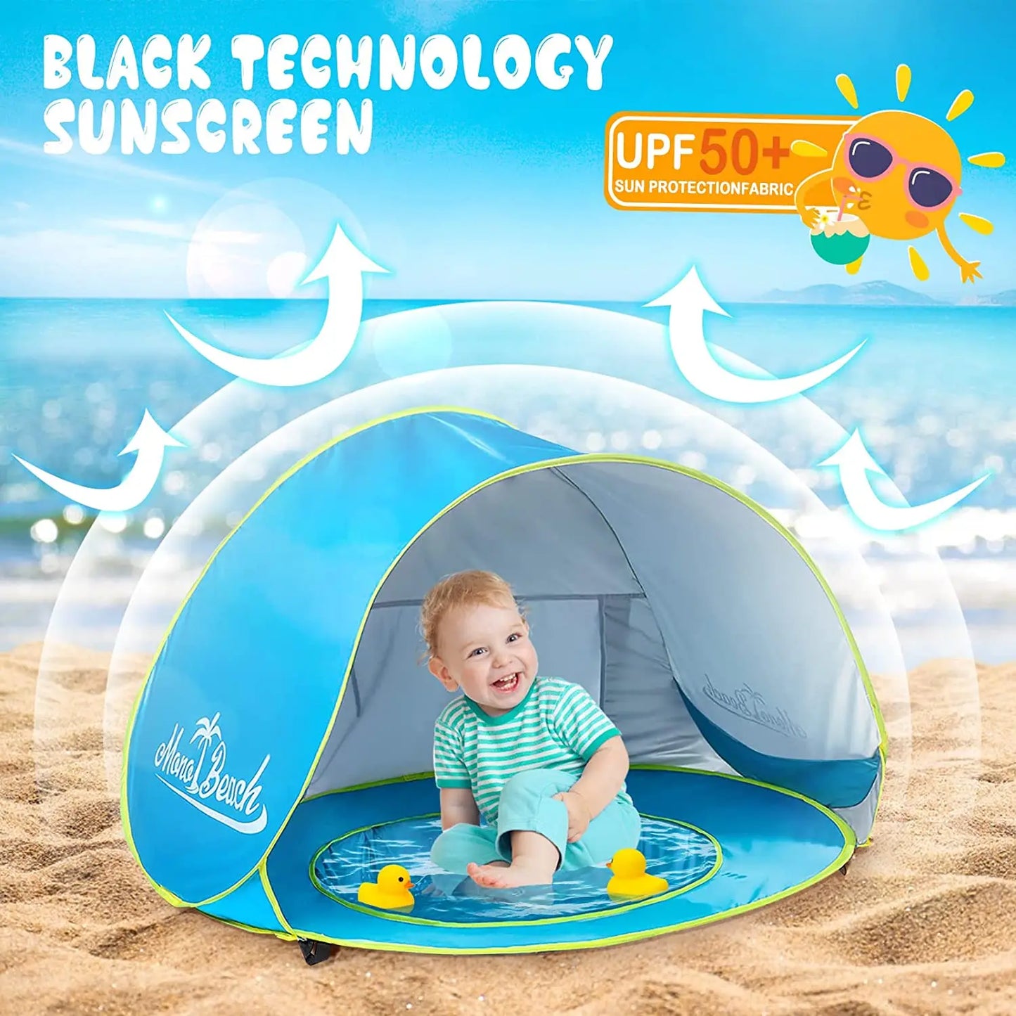 CatXaa Baby UV Protection Beach Tent