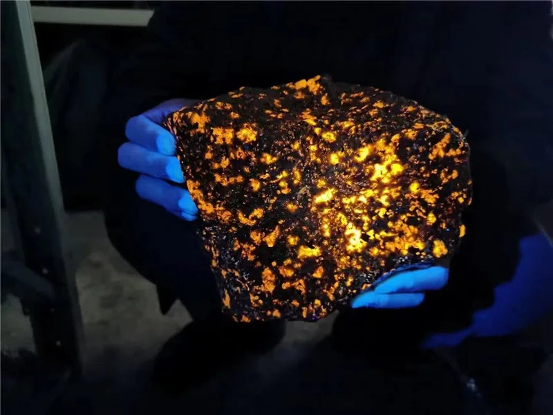 500g Natural American Yooperlites Flame Stones Fluorescent Stone Energy Reiki Specimens Aquarium Home Room Decor Gems Crystal