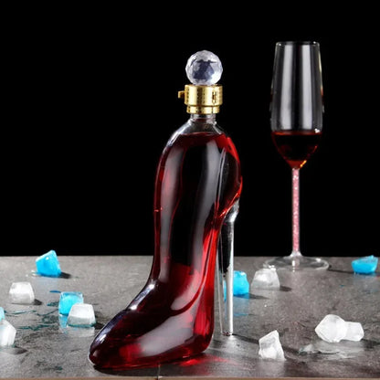 350ml and 700ml High-heeled Shoe Decanter - Empty Bottle, Glass Thickened Decanter