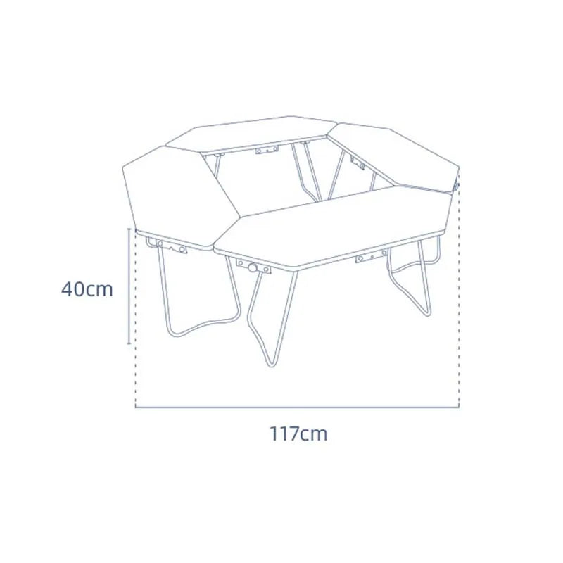 HOMFUL Multicombination Outdoor Aluminum Alloy Or 201 Stainless Steel Table