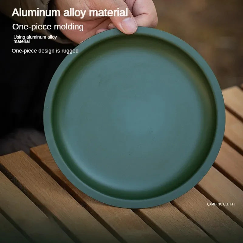 Portable Outdoor Aluminum Alloy Camping Plate Set Multi-size & Colours